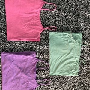 Set of 3 neon colored camisoles